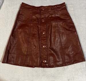 Free People Maisie Vegan Mini Skirt in Double Dare